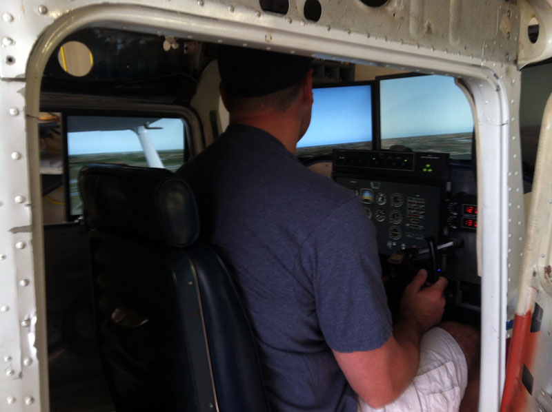 A real-world regional jet pilot testing from the right seat